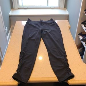 Lululemon black tights with lower leg detail